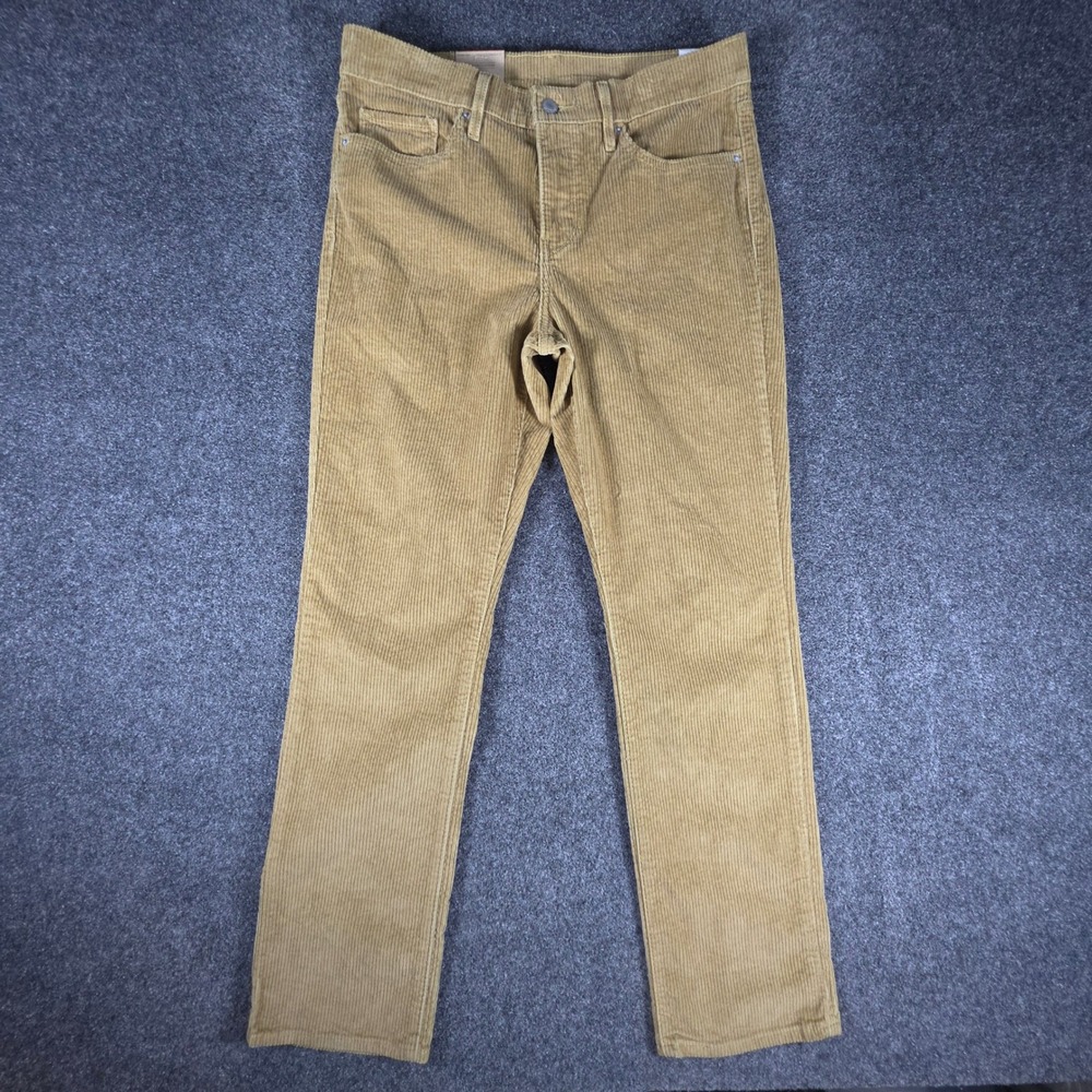 Levi's 314 Corduroy Shaping Straight Pants Women 31x30 (32×29) Tan Mid Rise